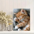 thumbnail image 2 of Qisvanset Cute Ginger Kitten Sleeping Canvas Wall Art 15.75x11.81 Inches, 2 of 8