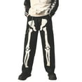 thumbnail image 3 of Liacowi Men Halloween Denim Jeans Skull Print Loose Casual Wide-leg Trousers, 3 of 8