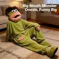 thumbnail image 5 of Silly Big Mouth Monster Onesie Pajamas, Funny Soft Plush Puppet Loungewear with Giant Grooming Comb for Adults and Teens, Hilarious Loungewear Hooded Jumpsuit for Halloween & Pyjama Parties, 5 of 7
