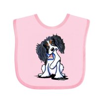 Inktastic Tri Color King Charles Spaniel Boys or Girls Baby Bib