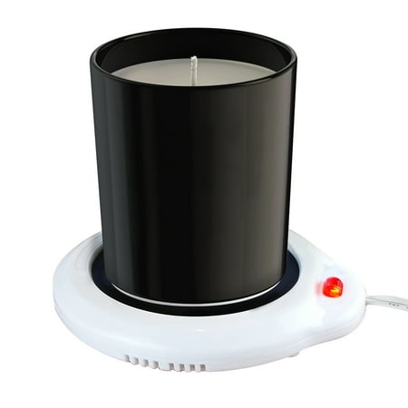 Eutuxia Candle Warmer for Home & Office. Great for Warming Up Cups, Coffee Mugs, Wax, and Beverages on Desks, Tables & Countertops. Electric Heated Plate Warms Quickly. Enjoy Hot Drinks on Cold (Best At Home Hot Wax)