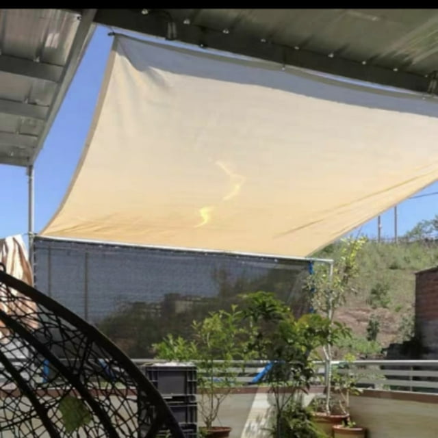 LSLJS Voiles d'Ombrage Auvent Extérieur pour Terrasse Toile d'Ombrage Ensoleillée, Pergola et Pare-Soleil de Cour Arrière avec Protection, Matériau contre la Chaleur, Oeillets Renforcés