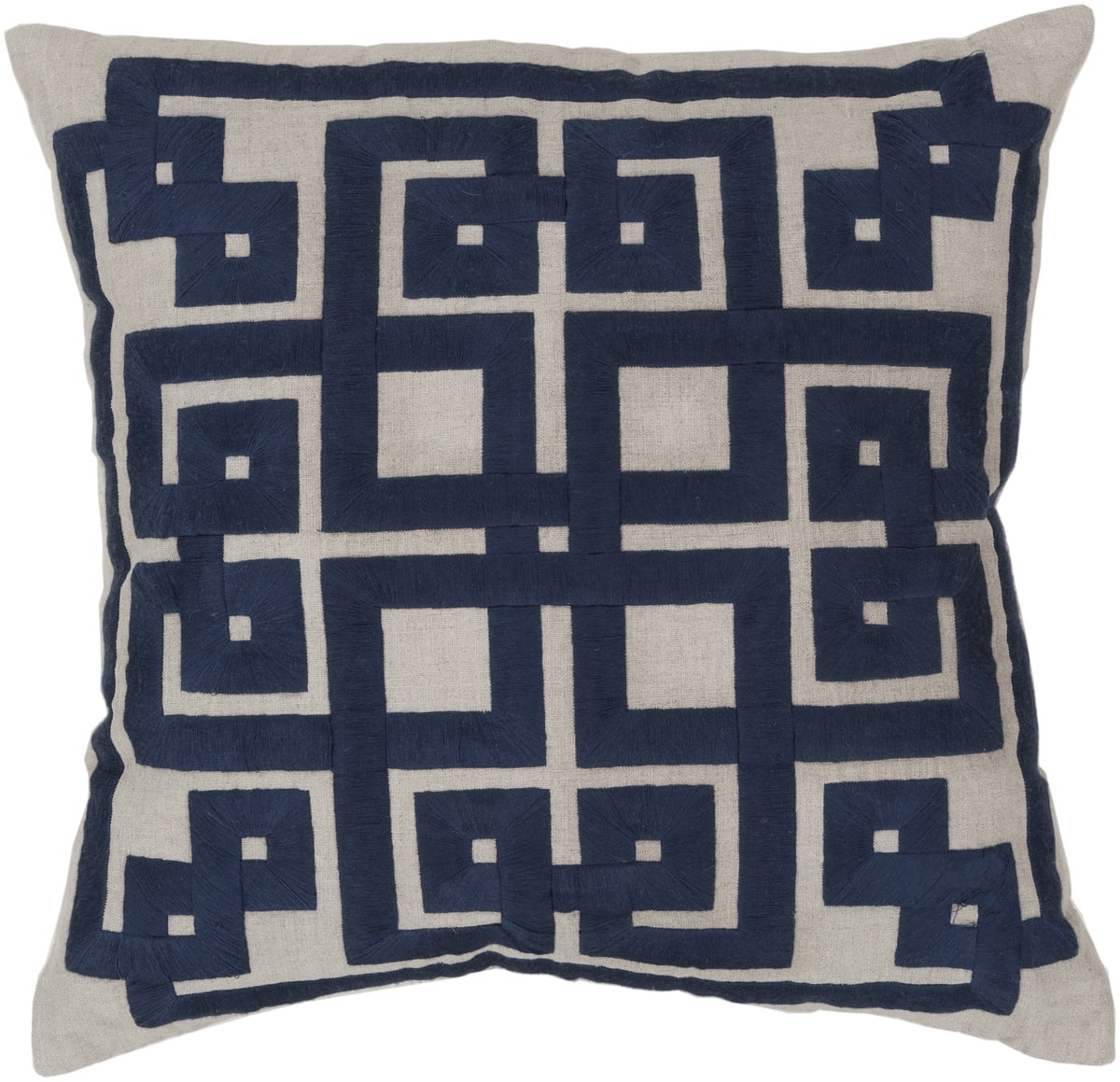 Surya Surya Pillows Area Rug LD002 Midnight Blue/Oatmeal Lattice Knot
