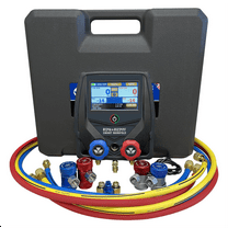 Mastercool Auto Manf Gauge set w/Coupler & conv Kit