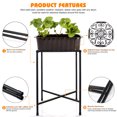thumbnail image 5 of KABB 8" x 8" x 14" Black Metal Plant Stand ( 2 Count), 5 of 7