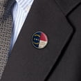 thumbnail image 3 of Rustic North Carolina  State Flag Distressed USA Metal 1.1" Tie Tack Hat Lapel Pin Pinback, 3 of 4