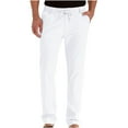 thumbnail image 2 of Jjayotai George Mens Linen Pants, Casual Elastic Waist Drawstring Lightweight Summer Beach Trousers with Pockets, Big & Tall Work Pants for Men, 2 of 7