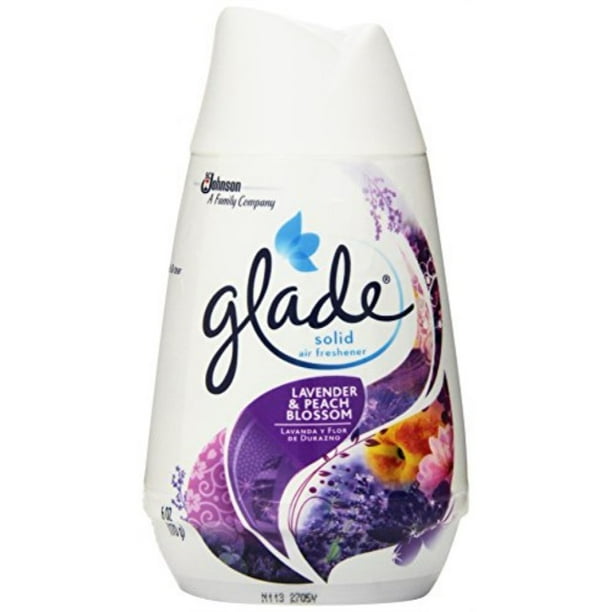glade solid air freshener, lavender & peach blossom, 6ounce (pack of 3