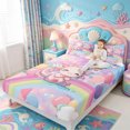 thumbnail image 3 of Manfei Cartoon Axolotl Queen Sheets,Colorful Salamander Queen Sheet Sets,4 Pieces,1 Flat Sheet,1 Fitted Sheet and 2 Pillowcases, 3 of 6