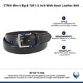 thumbnail image 5 of CTM  1.5 Inch Wide Basic Leather Belt (Men Big & Tall), 5 of 5