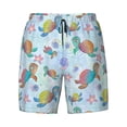 thumbnail image 4 of Lsque Mens Swim Trunks Colorful Sea Turtle Pattern - Bathing Suit Compression Liner - Beach Swim Shorts Swimwear - (S-3XL) - Stretch Quick Dry -X-Large, 4 of 9