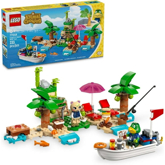 TRAHOO-Animal Crossing Kapp’n’s Island Boat Tour, Buildable Video Game Toy for Kids, Includes 2 Minifigures from The Series Marshal and Kapp'n, Animal Crossing Toy for 6 Year Old Boys and Girls, 7704