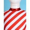 thumbnail image 6 of HULIJA Girls Christmas Jumpsuit Candy Cane Clothes Long Sleeve Striped Ballet Dance Unitards Red 8, 6 of 7