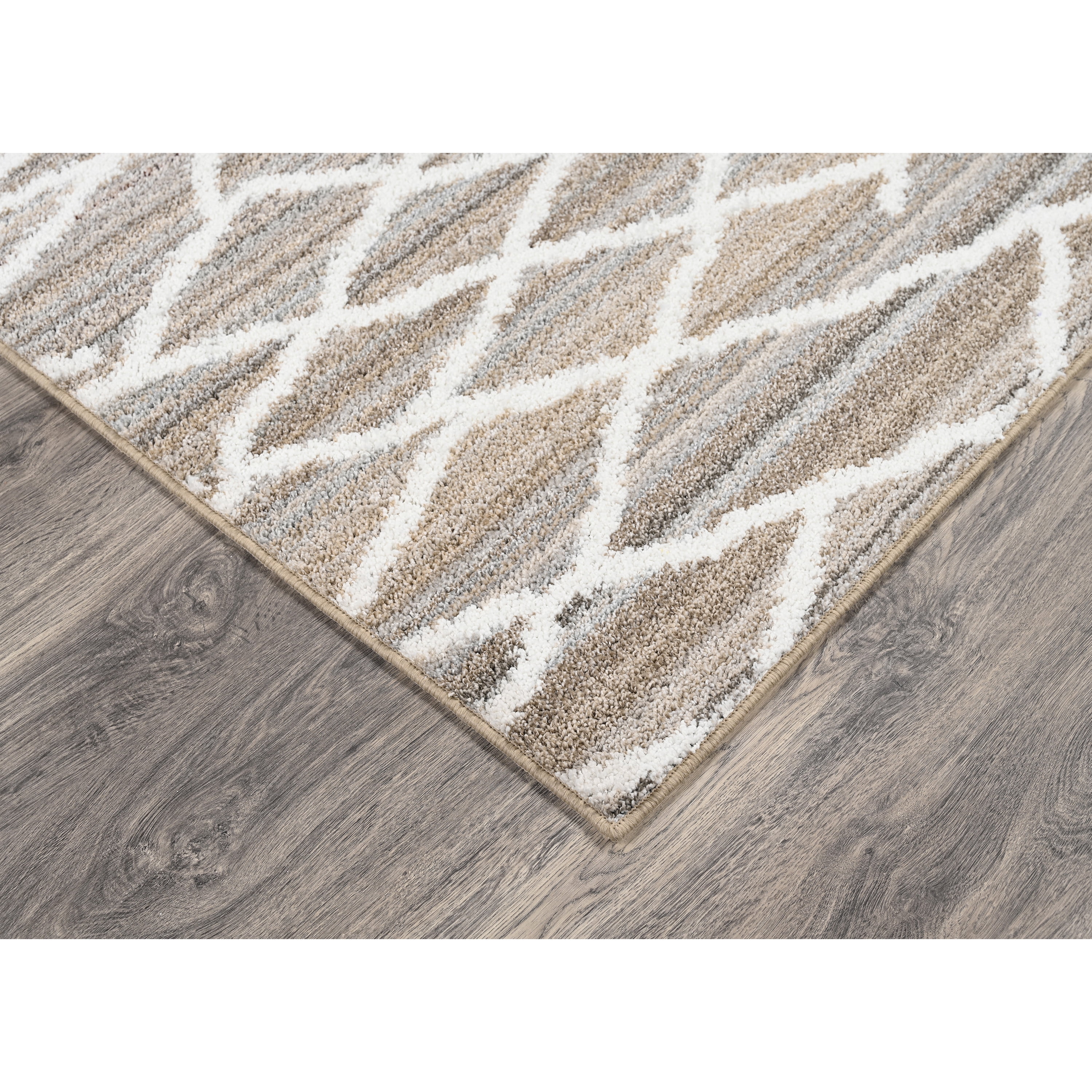 Mainstays Diamond Stripe Earth Tone/White Indoor Area Rug, 5' x 7'