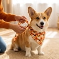 thumbnail image 5 of AuroraX Halloween Dog Bandana Scarf Halloween Cat Dog Kerchief Soft Adjustable Triangular Lightweight Pet Costume Accessories Yellow National Dog Day International Cat Day, 5 of 6