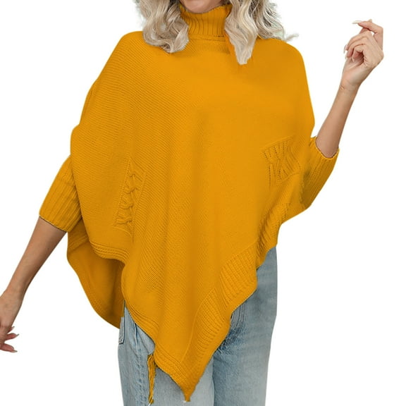 Womens Sweaters Women Tops Womens Pullover Sweater Bat Sleeve Knit Shirt Turtleneck Sweater Casual Warm Sweater