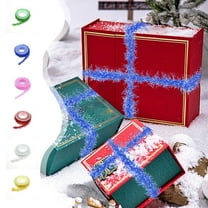 Christmas Decorations Christmas Tinsel Garland 8.86ft Christmas Tree Decorative Props Glitter Xmas Wire Ribbons Garland DIY Wool Strips Crafts Christmas Gift Box Wrapping Strap Holiday Gift