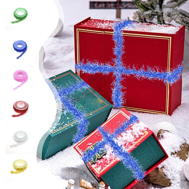 Xihbxyly Artículos Tiras de Decoración Navideña Tiras de Lana Hechas a Mano Presentadas Desdeel Corazón Cintas para Envolver Cajas de Regalo de Navidad Dale Unqueestivo Atus Regalos