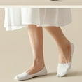 thumbnail image 5 of ZACPNCV Womens Thin Ultra Low Cut No Show Socks in Flats Heels Non Slip Cotton Liner Socks White Free Size, 5 of 6