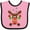 Pink and Black, variant on Inktastic Cute Christmas Reindeer with Red Nose, Ornaments and Bow Tie Boys or Girls Baby Bib