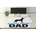 thumbnail image 2 of Dog Lover Computer Mouse Pad, Dane Dad Lettering with Simplistic Dog Silhouette, Rectangle Non-Slip Rubber Mousepad X-Large, 35" x 15" Gaming Size, Charcoal Grey Sea Blue, by Ambesonne, 2 of 2