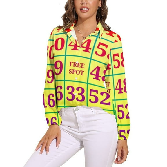 Best Play Bingo Long Sleeve Blouse Woman Streetwear Casual Shirts Summer Oversize Woman Streetwear Clothing Birthday Present
