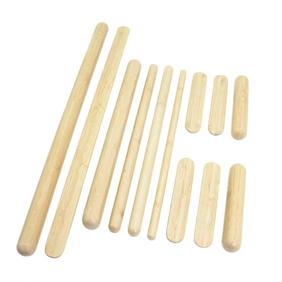 Juego de varillas de masaje Goodtar, 12 piezas, herramientas de terapia de bambú