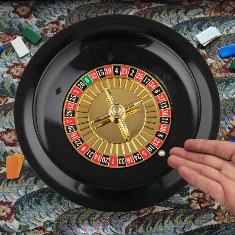 ATIJAA Roulette Wiel Deluxe Roulette Wheel Game Set 20 inch Casino Grade Roulette Wiel met 2 Roulette Ballen Leisure Tafelspellen Geweldig voor Thuis Game Night Casino Games