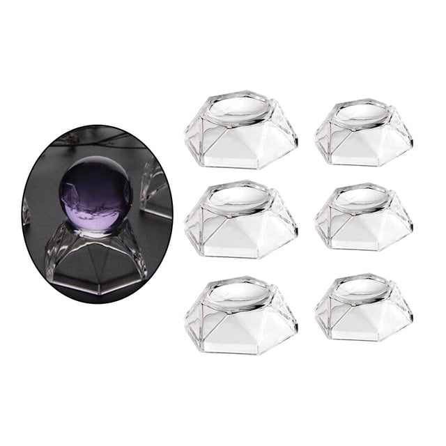 Base de soporte de exhibición acrílico 6 piezas para bola de cristal Baoblaze