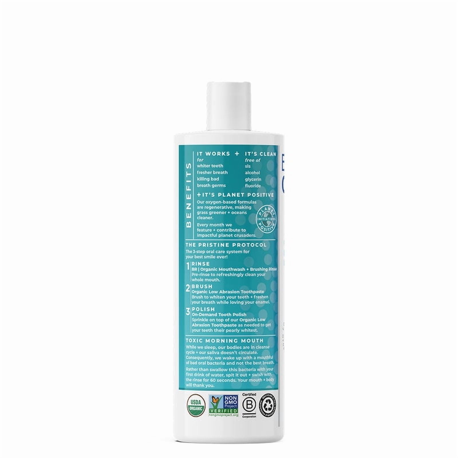 Essential Oxygen BR Organic Mouthwash, Alcohol-Free, Anticavity, Peppermint, 16 oz, 3 Pack