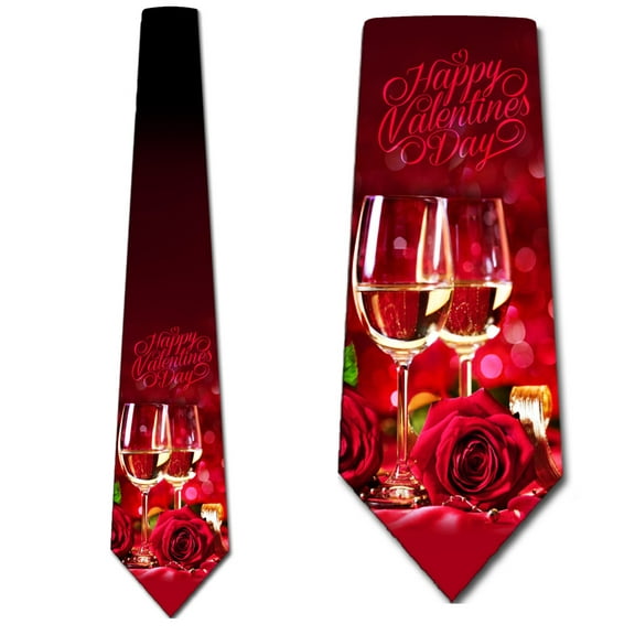 Valentines Day Ties Mens Holiday Necktie Date Night Tie by Three Rooker