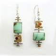 thumbnail image 1 of Granjero Gordo Pendientes colgantes de estilo retro nuevo y único para mujer, joyería étnica bohemia vintage (verde), 1 of 5