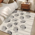 thumbnail image 4 of Farmhouse Dandelion Area Rugs 4'x6', Washable Small Throw Rugs for Office Bathroom, Spring Modern Country Flower Black Beige Indoor Outdoor Rug Non-Slip Low Pile Carpet Runner Reversible Floor Mats, 4 of 8