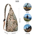 thumbnail image 2 of Exotic Floral Sling Backpack – Palm Leaf & Tropical Flowers Pattern, Durable Anti-Theft Pack for Students, 2 of 4
