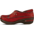 thumbnail image 4 of Womens Closed-Back Hand-Painted Leather Clogs - Red - European Size 41, 4 of 7