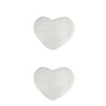 thumbnail image 3 of Wosthever Alfombra de pelo antideslizante en forma de corazón, alfombra peluda, alfombrillas mullidas de imitación de lana, alfombrilla peluda Blanco crema 30*40cm 2Conjunto, 3 of 6
