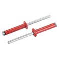 thumbnail image 1 of Unique Bargains 5mm x 25mm Aluminum Open End Flat Round Head Blind Rivets, Red 25 Pack, 1 of 5