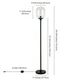 thumbnail image 4 of Evelyn&Zoe Agnolo 69" Tall Floor Lamp with Glass Shade, Blackened Bronze/Clear, 4 of 10