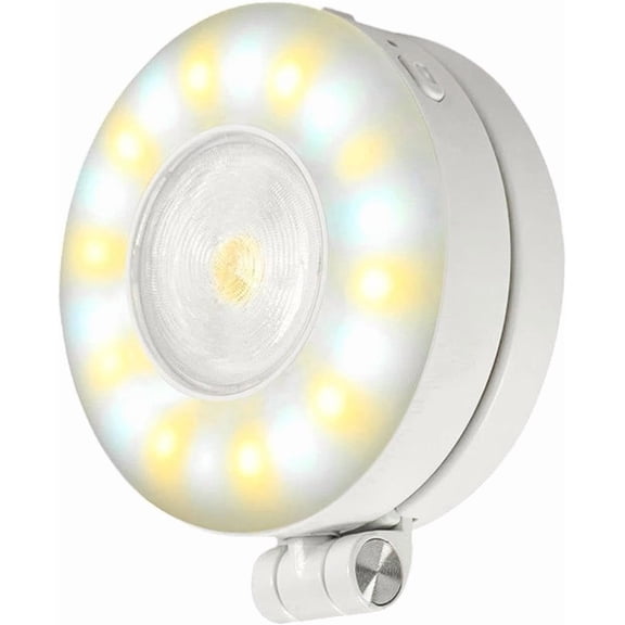 Portable Magnetic LED Clip-On Light – Rechargeable Phone Selfie Light, Pocket-Sized, Adjustable Brightness for Live Streaming, Photography, Video Calls