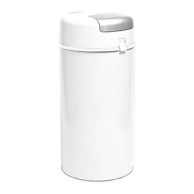 Bubula Step Steel Diaper Waste Pail Container w/ Air Tight Lid and Lock, Silver