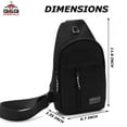 thumbnail image 4 of Q&Q ESSENTIALS Men Small Utility Backpack Utility Shoulder Bag Sport Utility Bag Black, 4 of 8