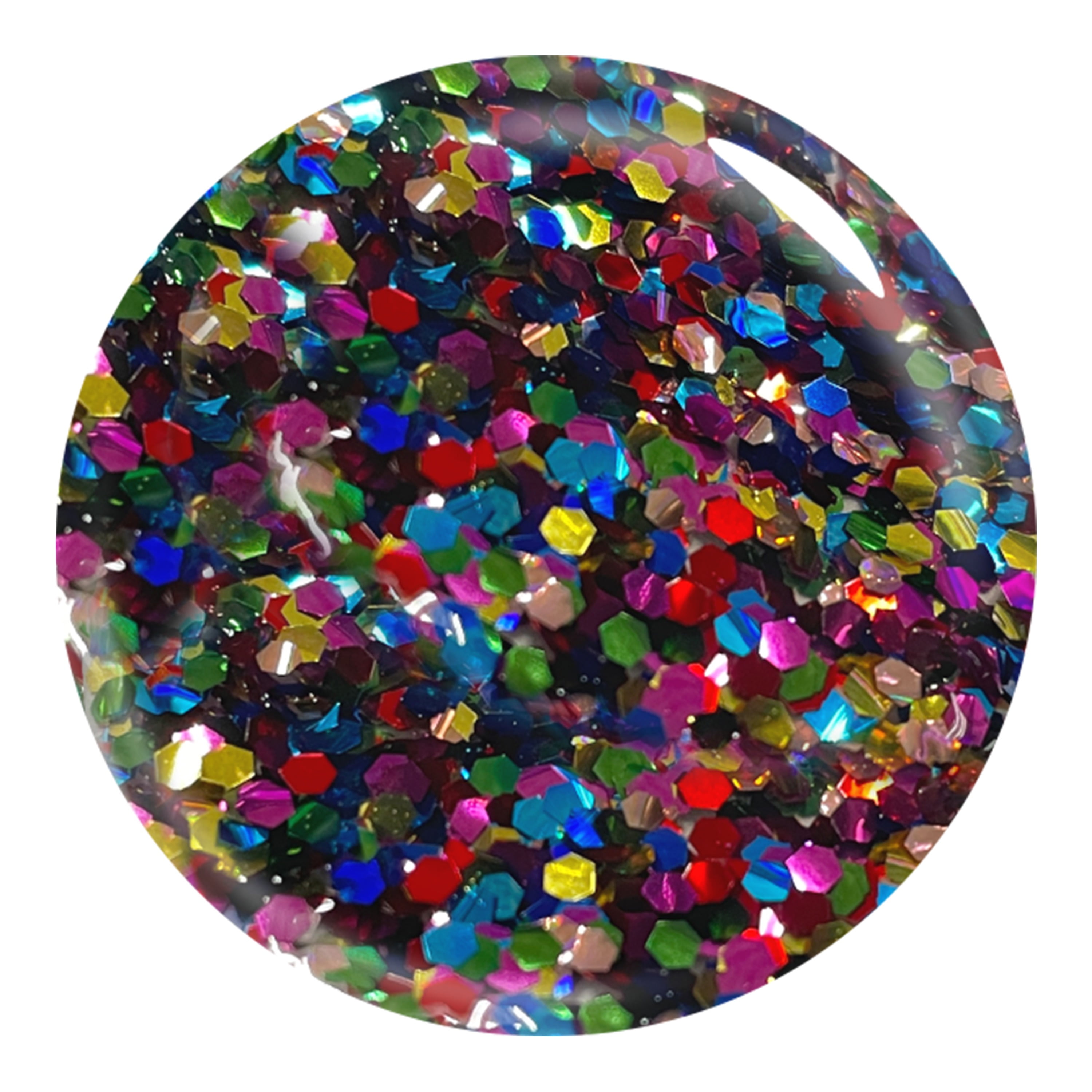 L.A. COLORS Glitter Vibes Nail Polish, Party Time, 0.44 fl oz