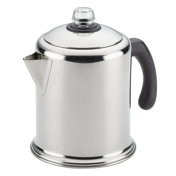 Farberware Classic Stainless 12 Cup Steel Yosemite Stovetop Coffee Percolator, Stainless Steel
