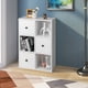 thumbnail image 3 of Costway Gabinete de Almacenamiento con Cajones, Estantería de 4 Niveles con Dispositivo Antivuelco & Almohadillas Antideslizantes para Pies, Marrón Rústico/Blanco, 3 of 3