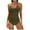 Army Green, variant on Zpanxa Womens Swimsuits Solid Color One Piece Bathing Suits Push-Up Padded Swimwear Beachwear Green M