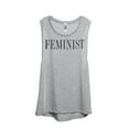thumbnail image 1 of Thread Tank Feminist Women's Sleeveless Muscle Tank Top Sport Grey Small, 1 of 4