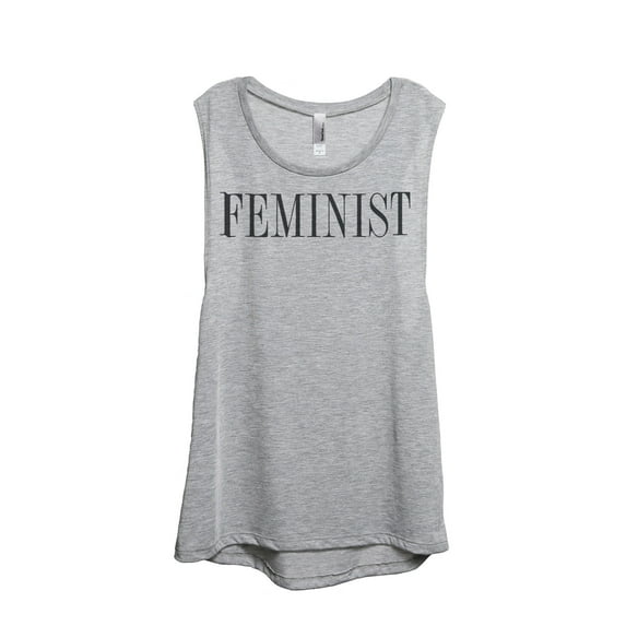 Thread Tank Feminist Women's Sleeveless Muscle Tank Top Sport Grey Small