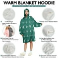 thumbnail image 5 of Wearable Oversized Blanket,Green Christmas Tree and Snow Pattern Wearable Blanket Hoodie for Adults,Cozy Hooded Blankets with Super Pockets,Super Warm Fuzzy Pullover for Women & Men, 5 of 6