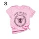 thumbnail image 1 of Camiseta de mujer con letras, manga corta, camiseta con cuello redondo, blusa de verano, rosa, S AweSitey AP002565-11, 1 of 7