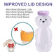 thumbnail image 4 of Vaso Entrenador Bebida Forma De Oso Necesidade Reutilizable Xtellar Blanco, 4 of 4